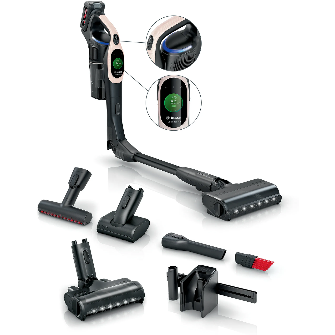 Aspiradora sin cable Unlimited 10 Rosa empolvado BOSCH 1