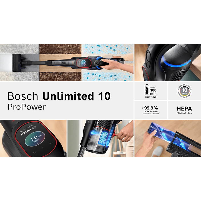 Aspiradora sin cable Unlimited 10 ProPower Negro BOSCH 4