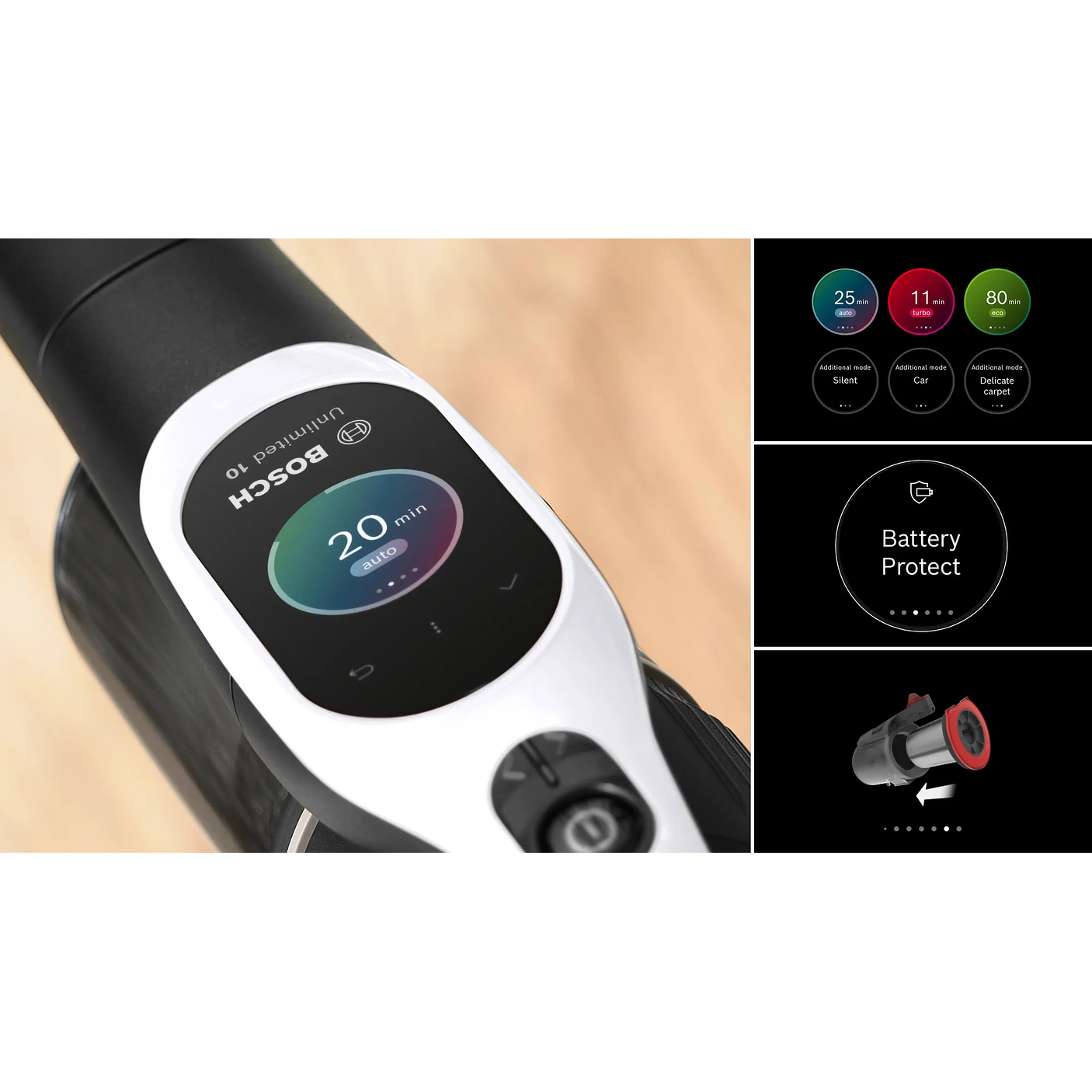 Aspiradora sin cable Unlimited 10 Blanco BOSCH 4