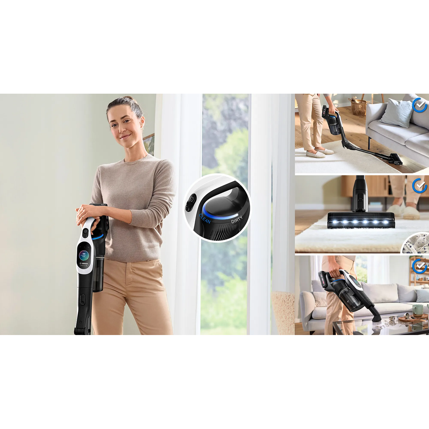 Aspiradora sin cable Unlimited 10 Blanco BOSCH 10