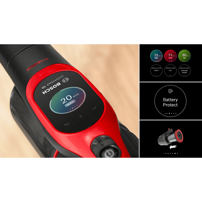 Aspiradora sin cable Unlimited 10 ProAnimal Rojo BOSCH 10
