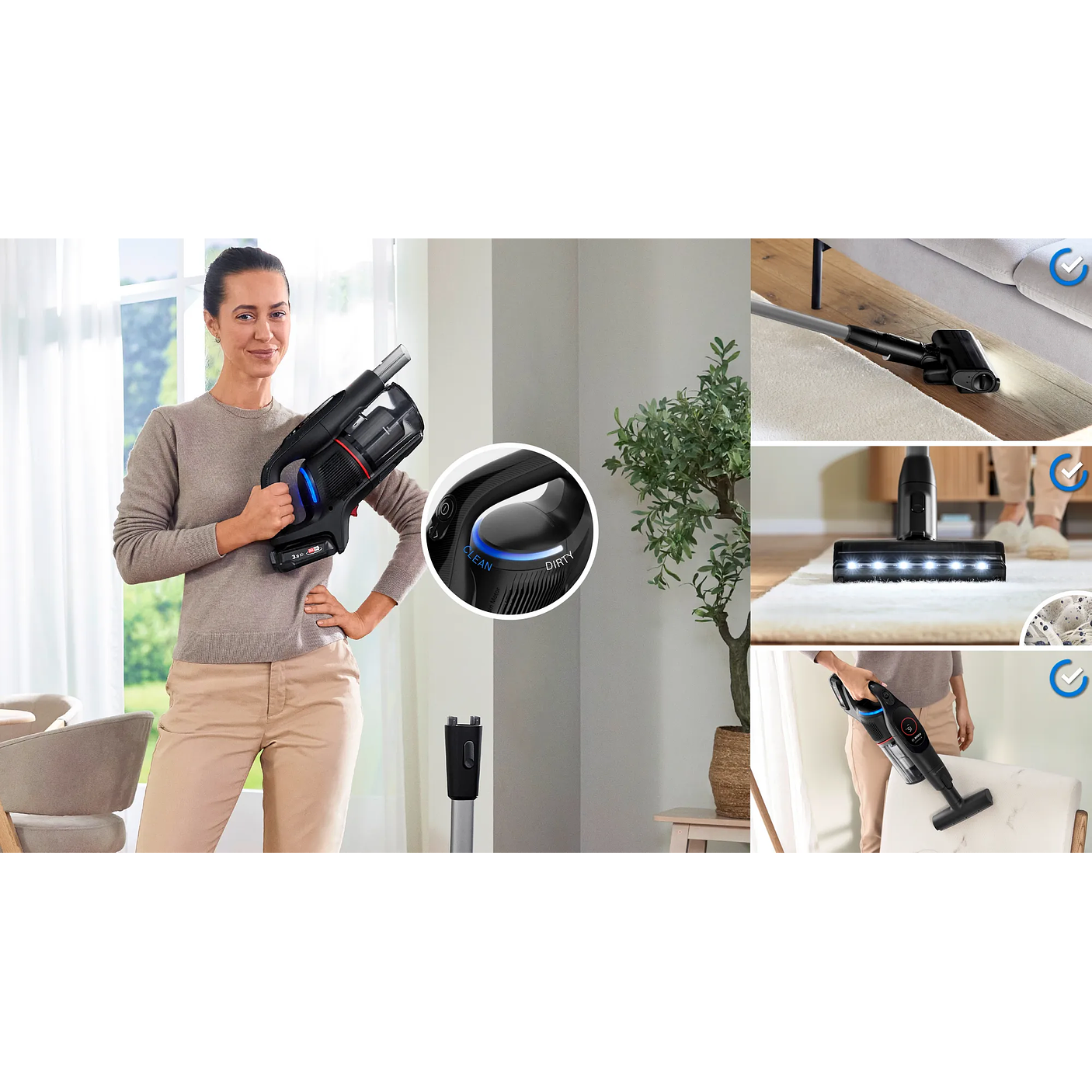 Aspiradora sin cable Unlimited 9 Negro BOSCH 12