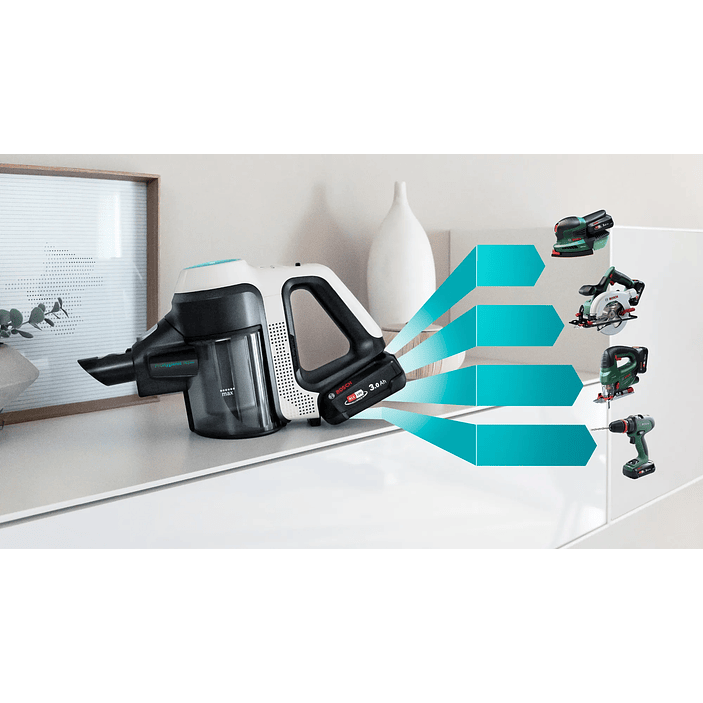 2 en 1: aspiradora y mopa recargable Unlimited 7 ProHygienic Aqua Blanco BOSCH 9