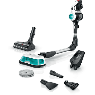 2 en 1: aspiradora y mopa recargable Unlimited 7 ProHygienic Aqua Blanco BOSCH