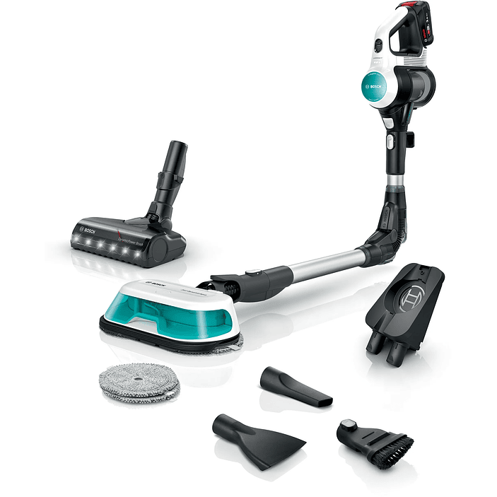 2 en 1: aspiradora y mopa recargable Unlimited 7 ProHygienic Aqua Blanco BOSCH 1