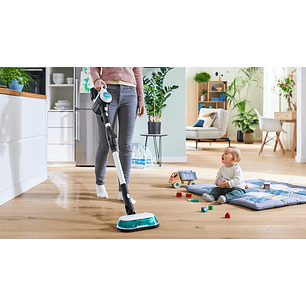 2 en 1: aspiradora y mopa recargable Unlimited 7 ProHygienic Aqua Blanco BOSCH