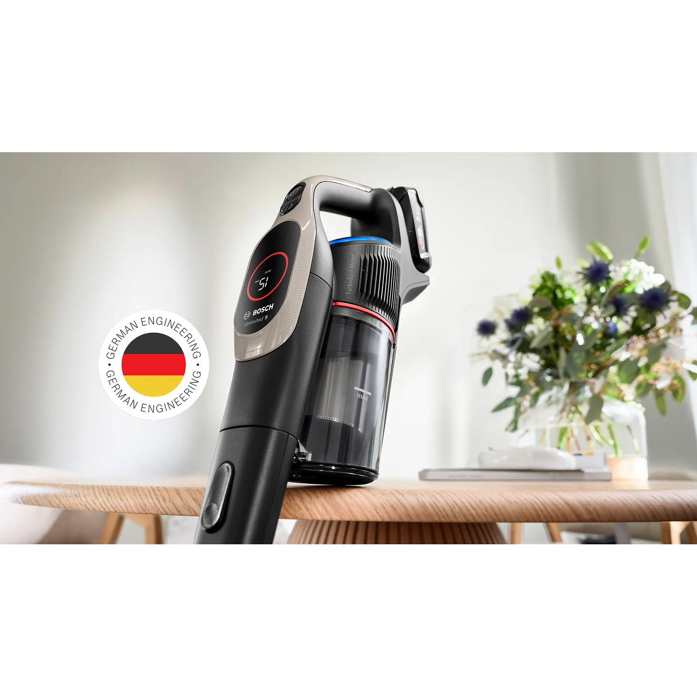 Aspiradora sin cable Unlimited 9 Acero BOSCH 5