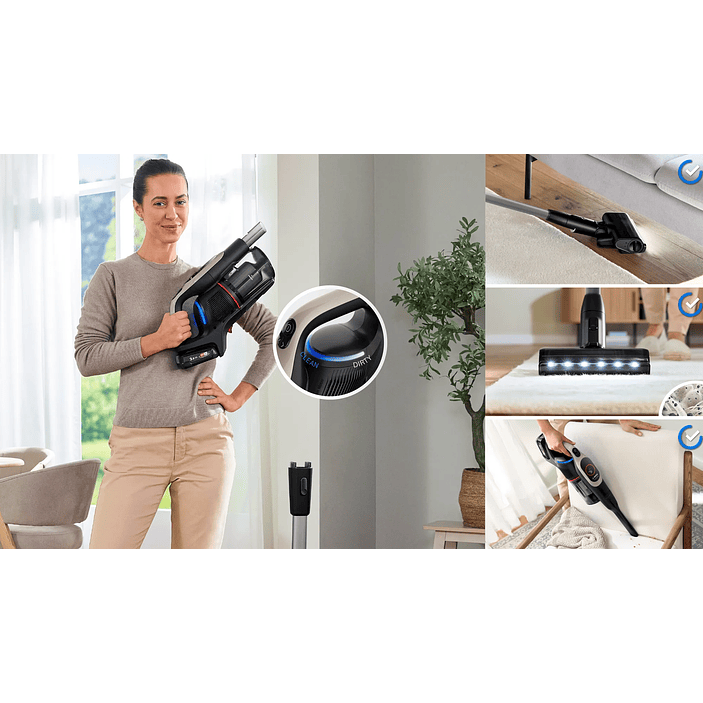 Aspiradora sin cable Unlimited 9 Acero BOSCH 9