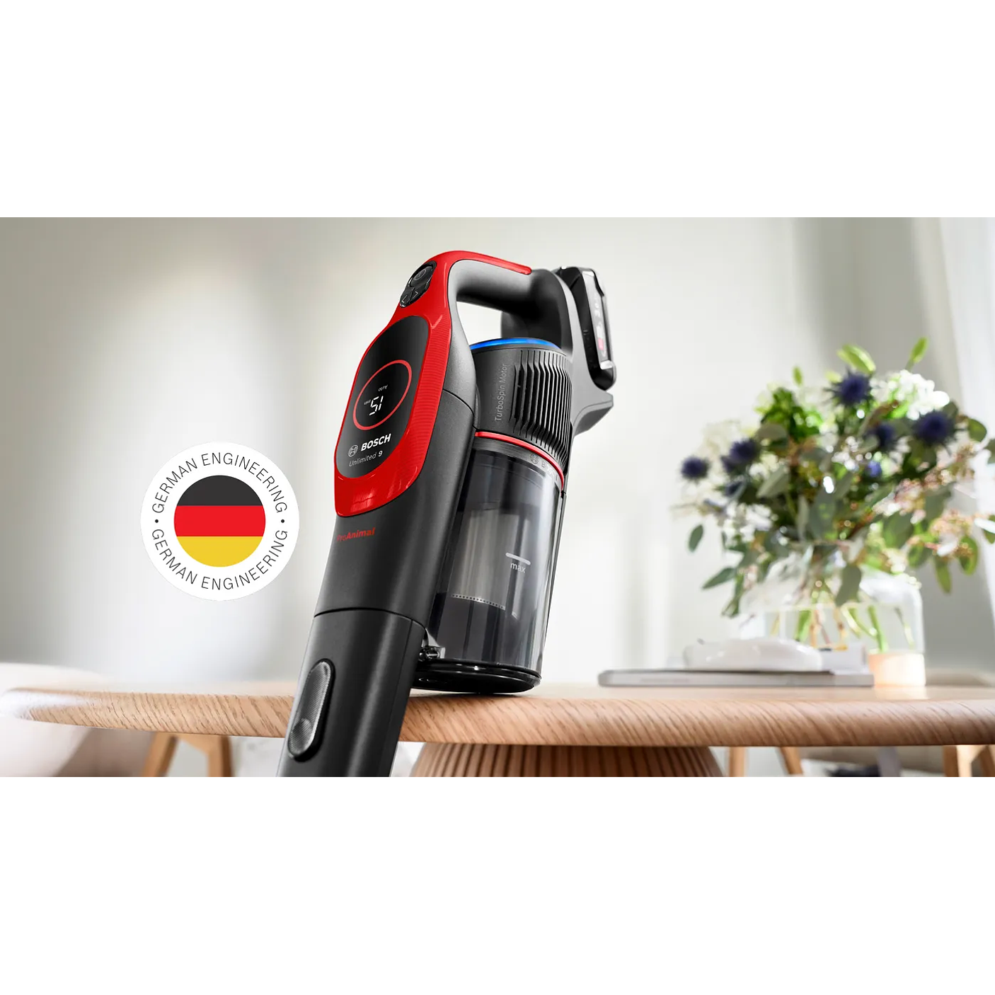 Aspiradora sin cable Unlimited 9 ProAnimal Rojo BOSCH 5