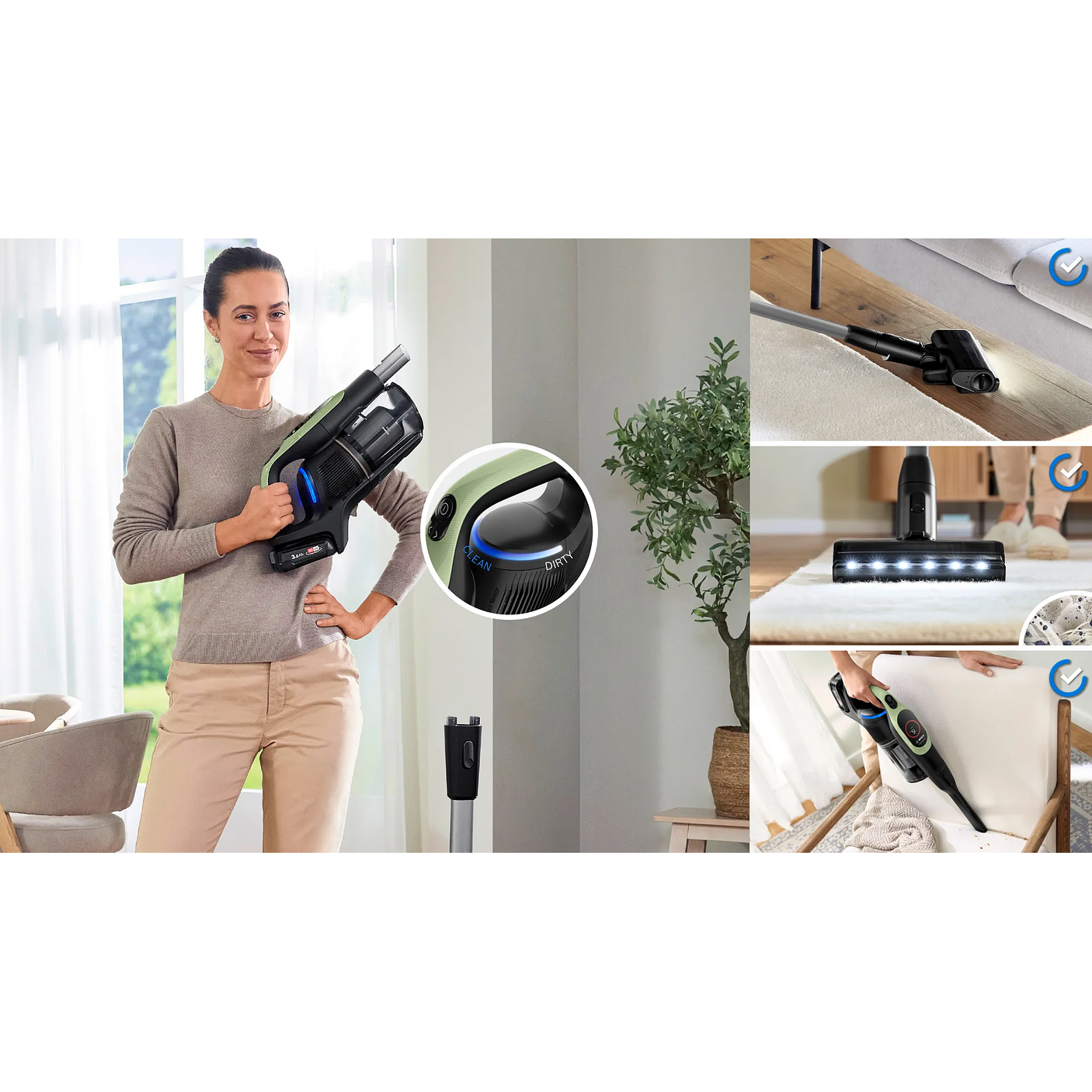 Aspiradora sin cable Unlimited 9 Verde BOSCH 5