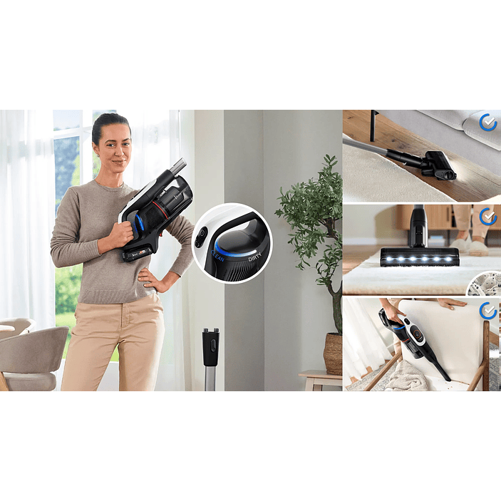 Aspiradora sin cable Unlimited 9 Blanco BOSCH 7