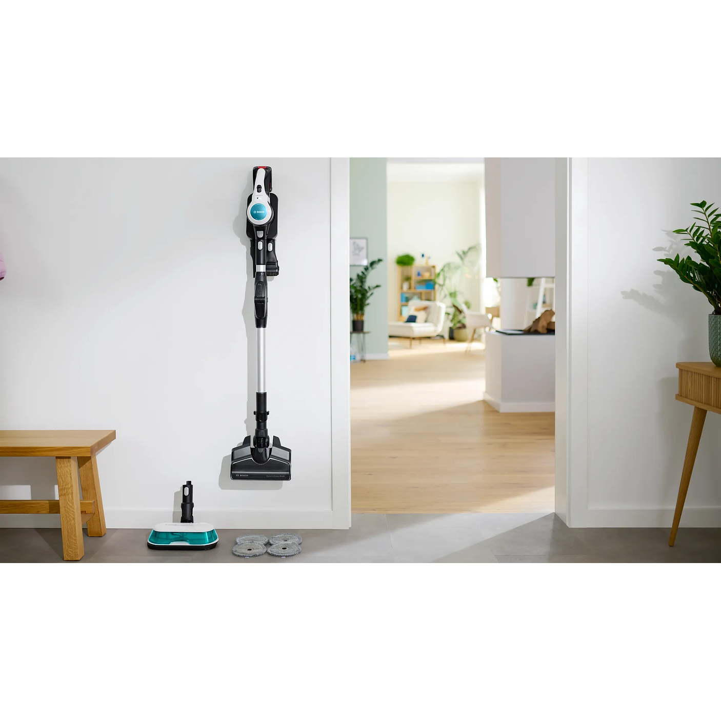 2 en 1: aspiradora y mopa recargable Unlimited 7 ProHygienic Aqua Blanco 6