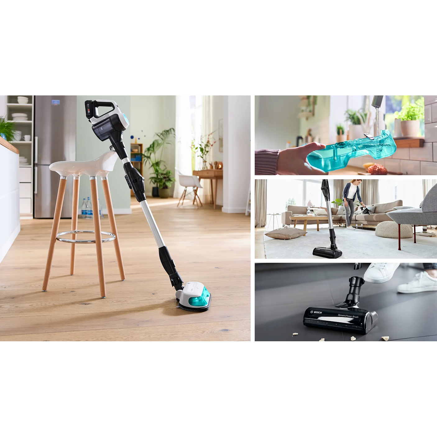 2 en 1: aspiradora y mopa recargable Unlimited 7 ProHygienic Aqua Blanco 11