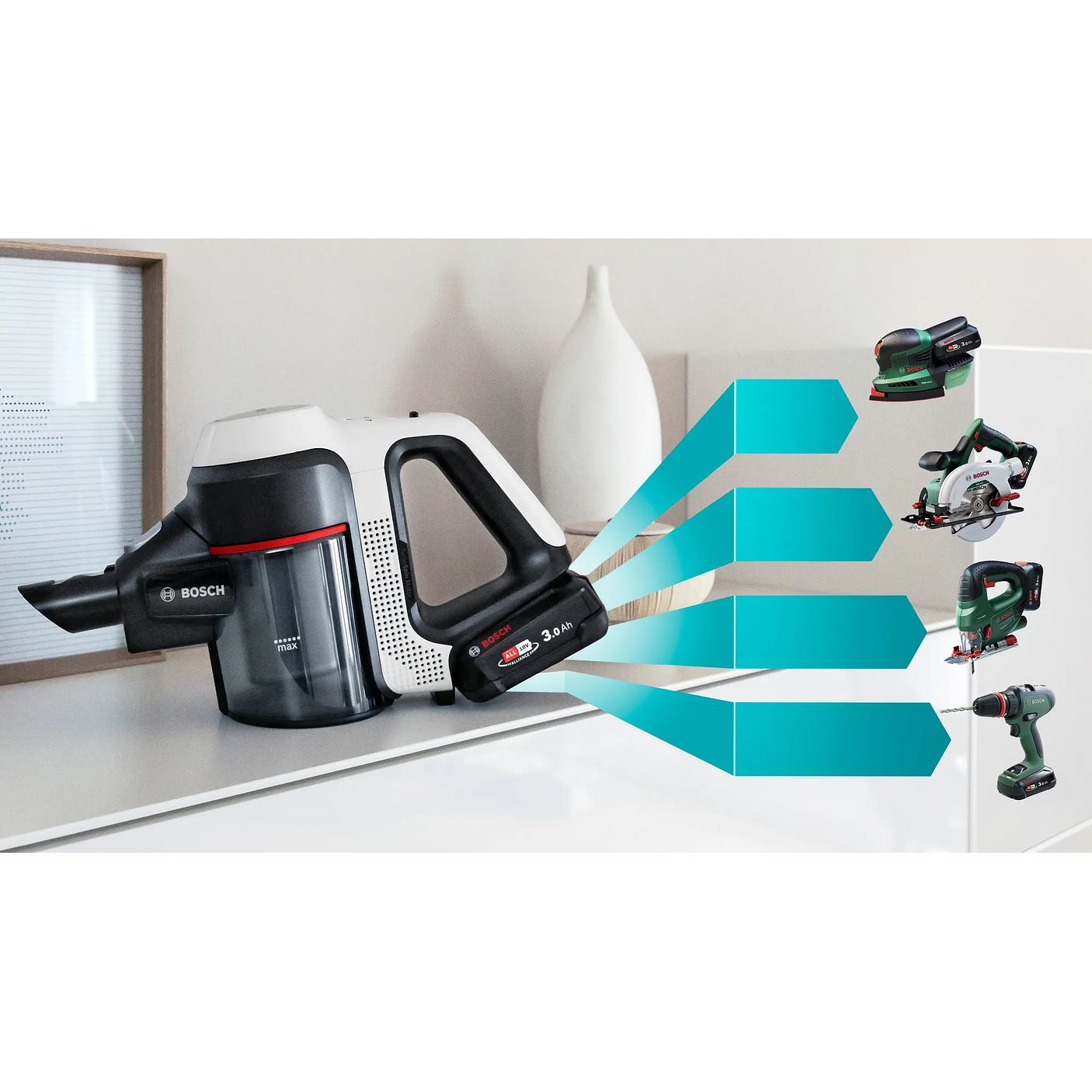 Aspiradora sin cable Unlimited 7 Blanco BOSCH 19