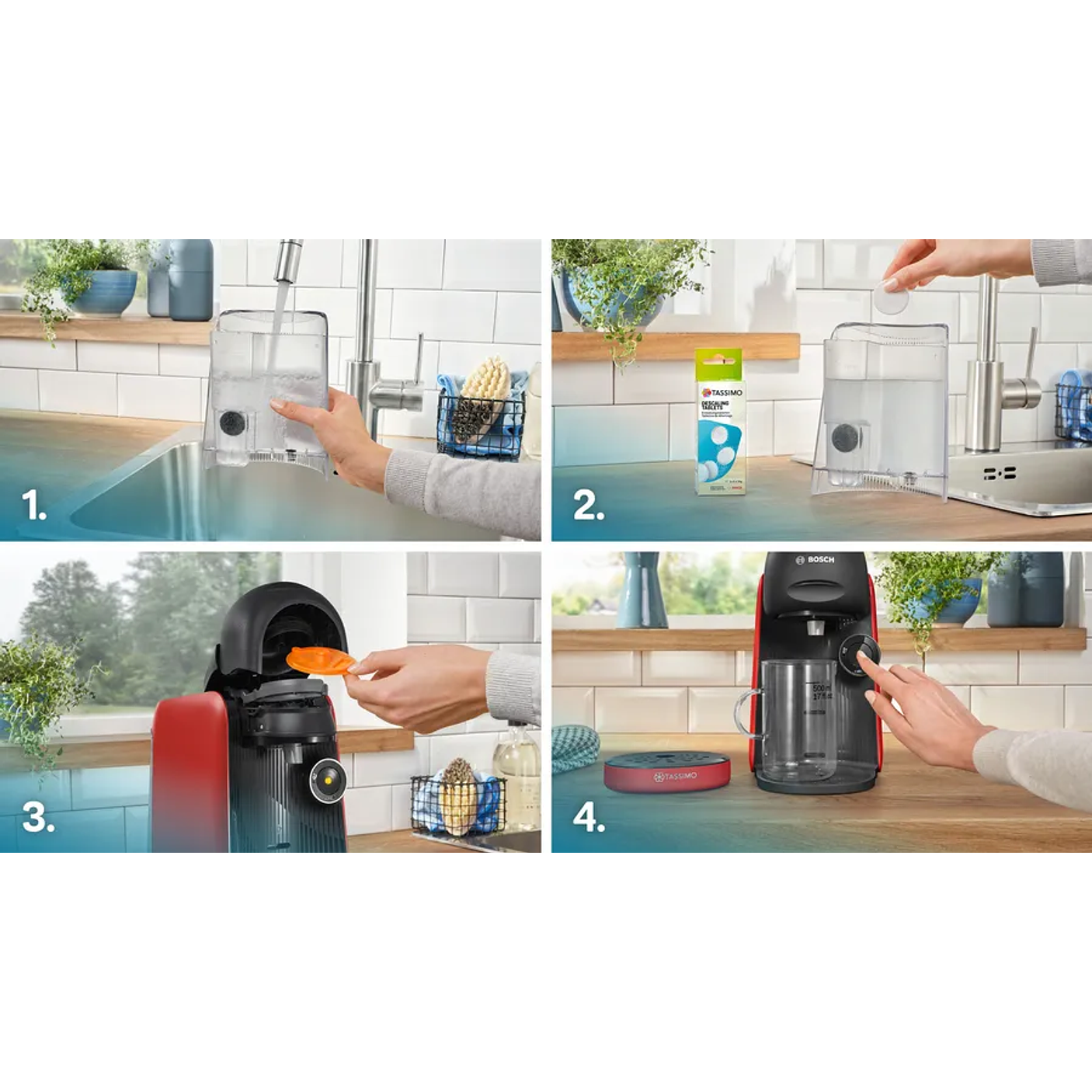 Cafetera multibebida TASSIMO FINESSE friendly Rojo 11