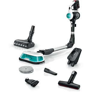 2 en 1: aspiradora y mopa recargable Unlimited 7 ProHygienic Aqua Blanco BOSCH