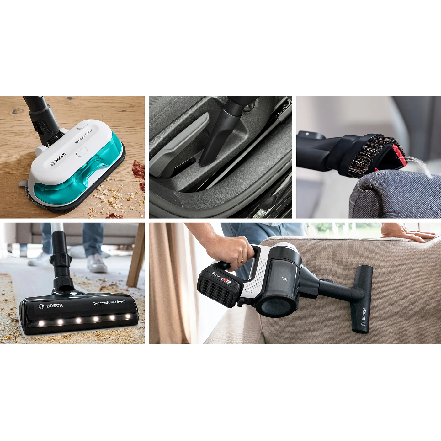 2 en 1: aspiradora y mopa recargable Unlimited 7 ProHygienic Aqua Blanco BOSCH 14