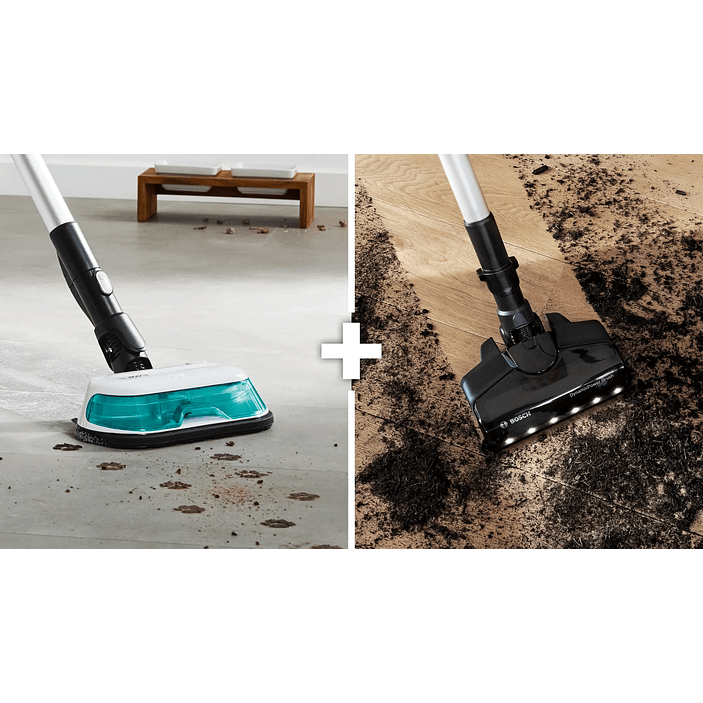 2 en 1: aspiradora y mopa recargable Unlimited 7 ProHygienic Aqua Blanco BOSCH 16