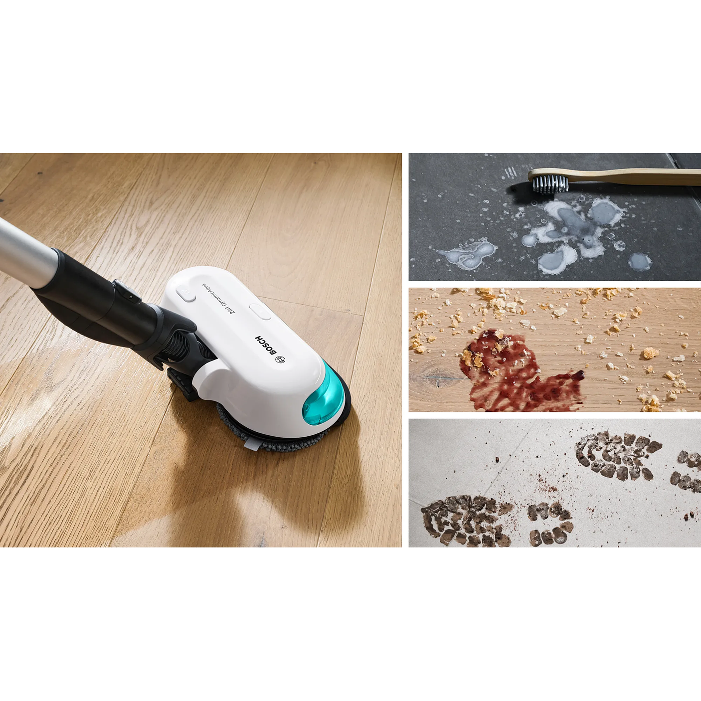 2 en 1: aspiradora y mopa recargable Unlimited 7 ProHygienic Aqua Blanco BOSCH 17