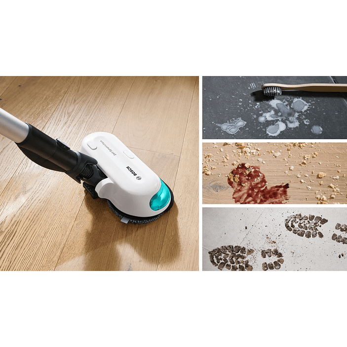 2 en 1: aspiradora y mopa recargable Unlimited 7 ProHygienic Aqua Blanco BOSCH 17