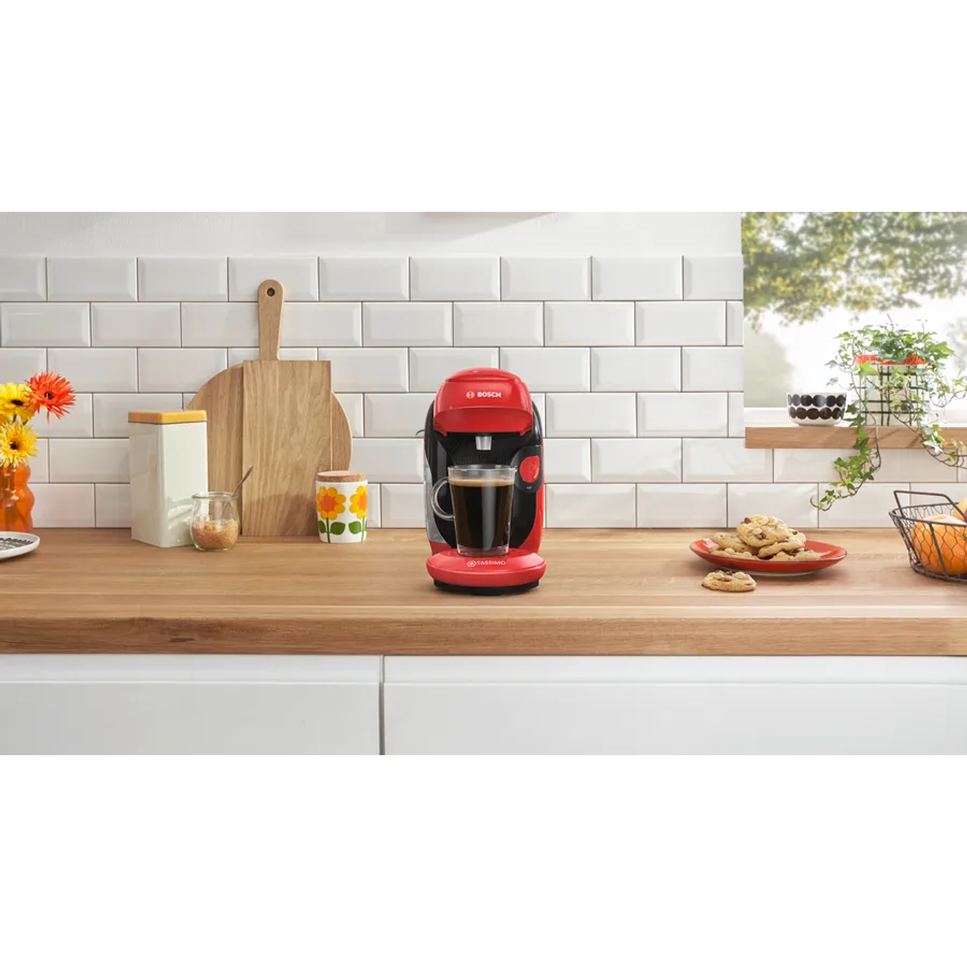 Cafetera multibebida TASSIMO STYLE friendly Rojo 12