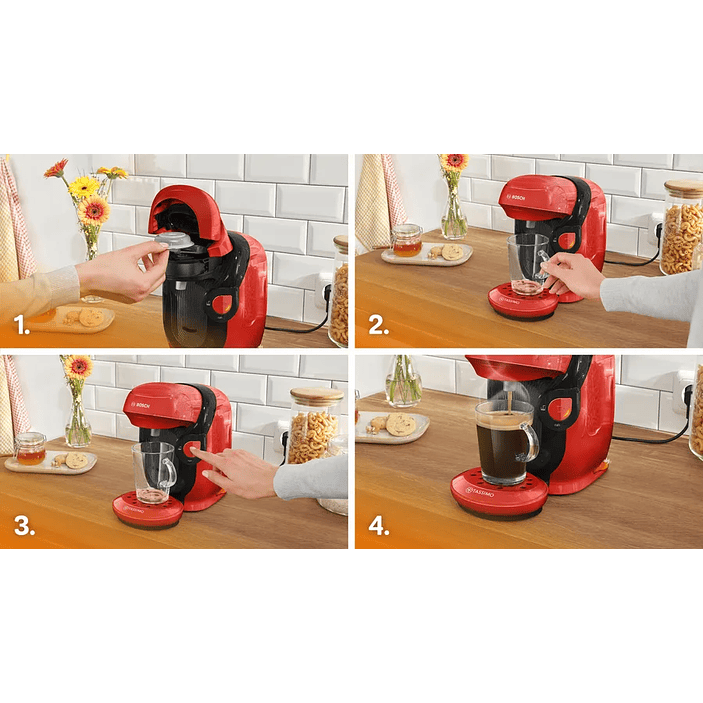 Cafetera multibebida TASSIMO STYLE friendly Rojo 8