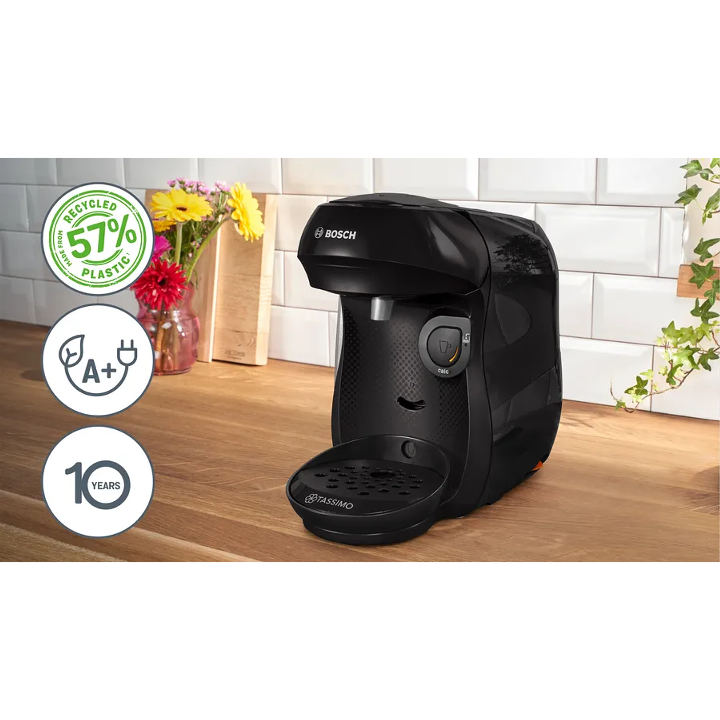Cafetera multibebida TASSIMO HAPPY friendly Negro 2
