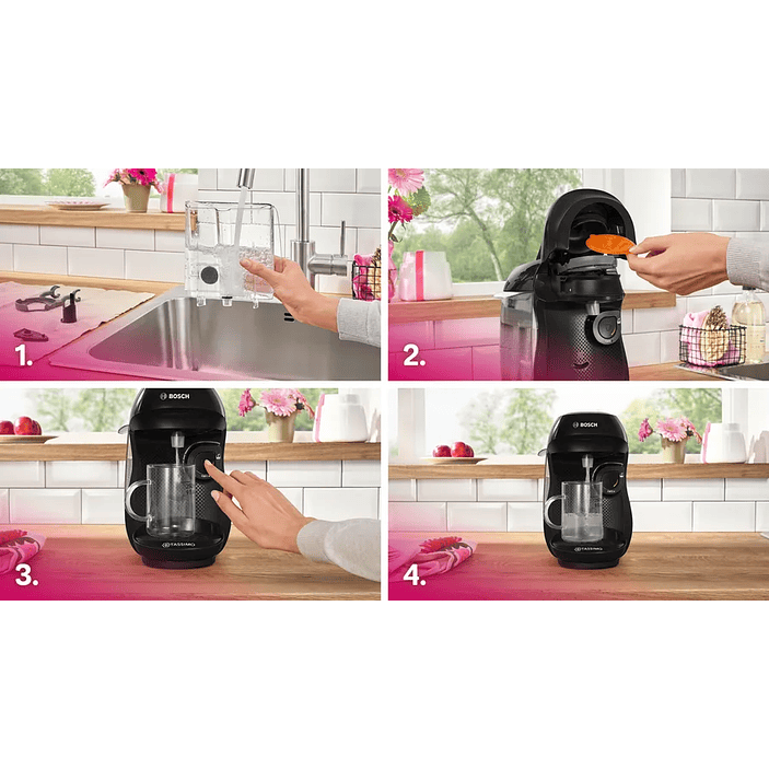 Cafetera multibebida TASSIMO HAPPY friendly Negro 9