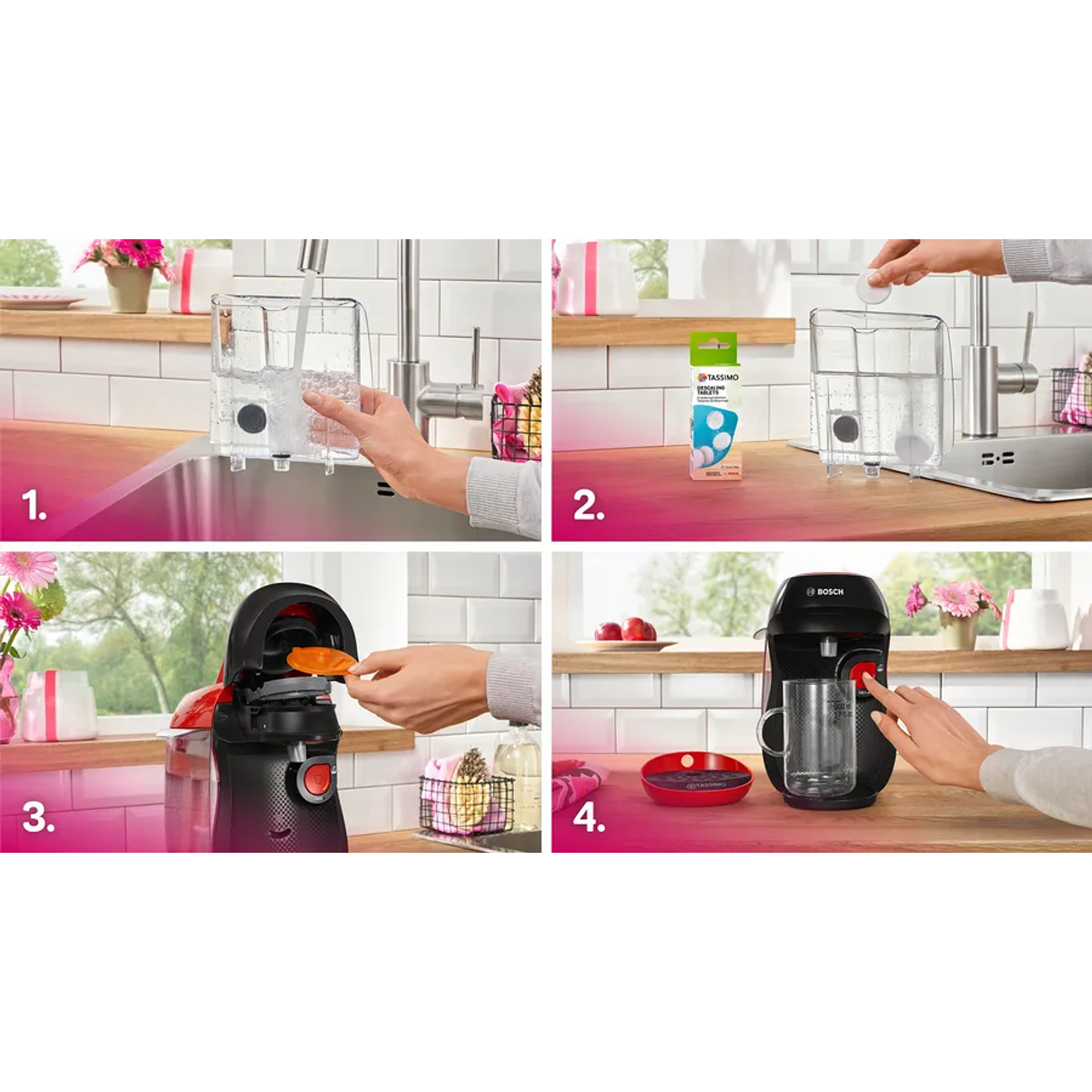 Cafetera multibebida TASSIMO HAPPY friendly Rojo 10