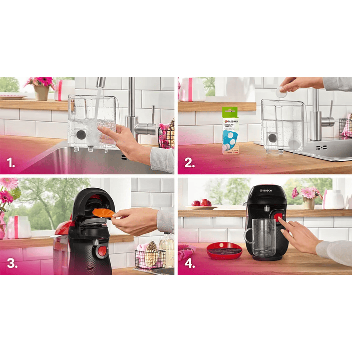 Cafetera multibebida TASSIMO HAPPY friendly Rojo 10