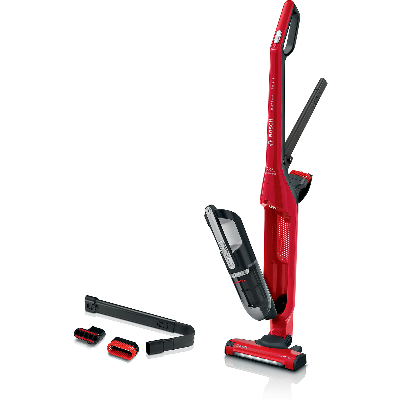 Aspiradora sin cable Flexxo Gen2 28Vmax ProAnimal Rojo BOSCH 1