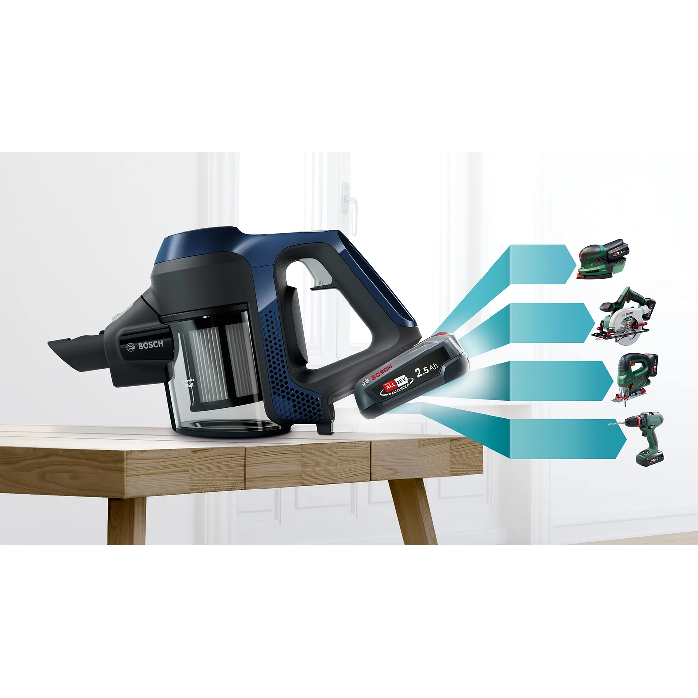 Aspiradora sin cable Unlimited 6 Azul BOSCH 8