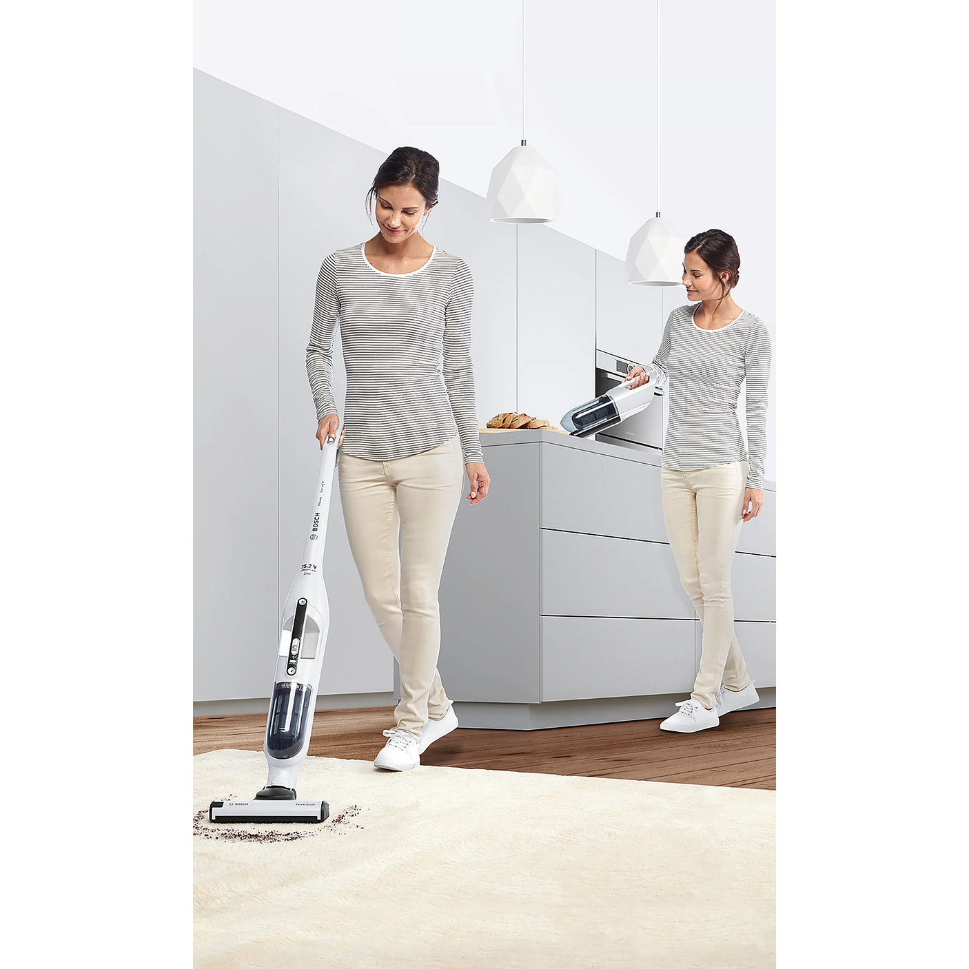 Serie 4 Aspiradora sin cable Flexxo 25.2V Blanco BOSCH 9