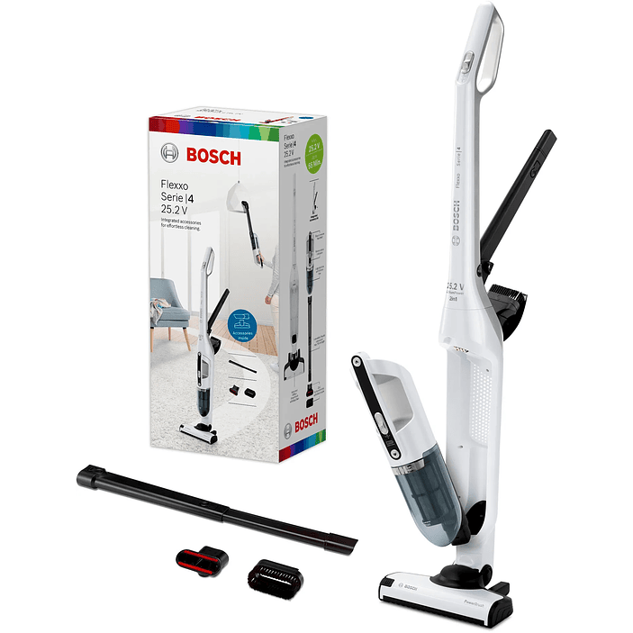 Serie 4 Aspiradora sin cable Flexxo 25.2V Blanco BOSCH 10