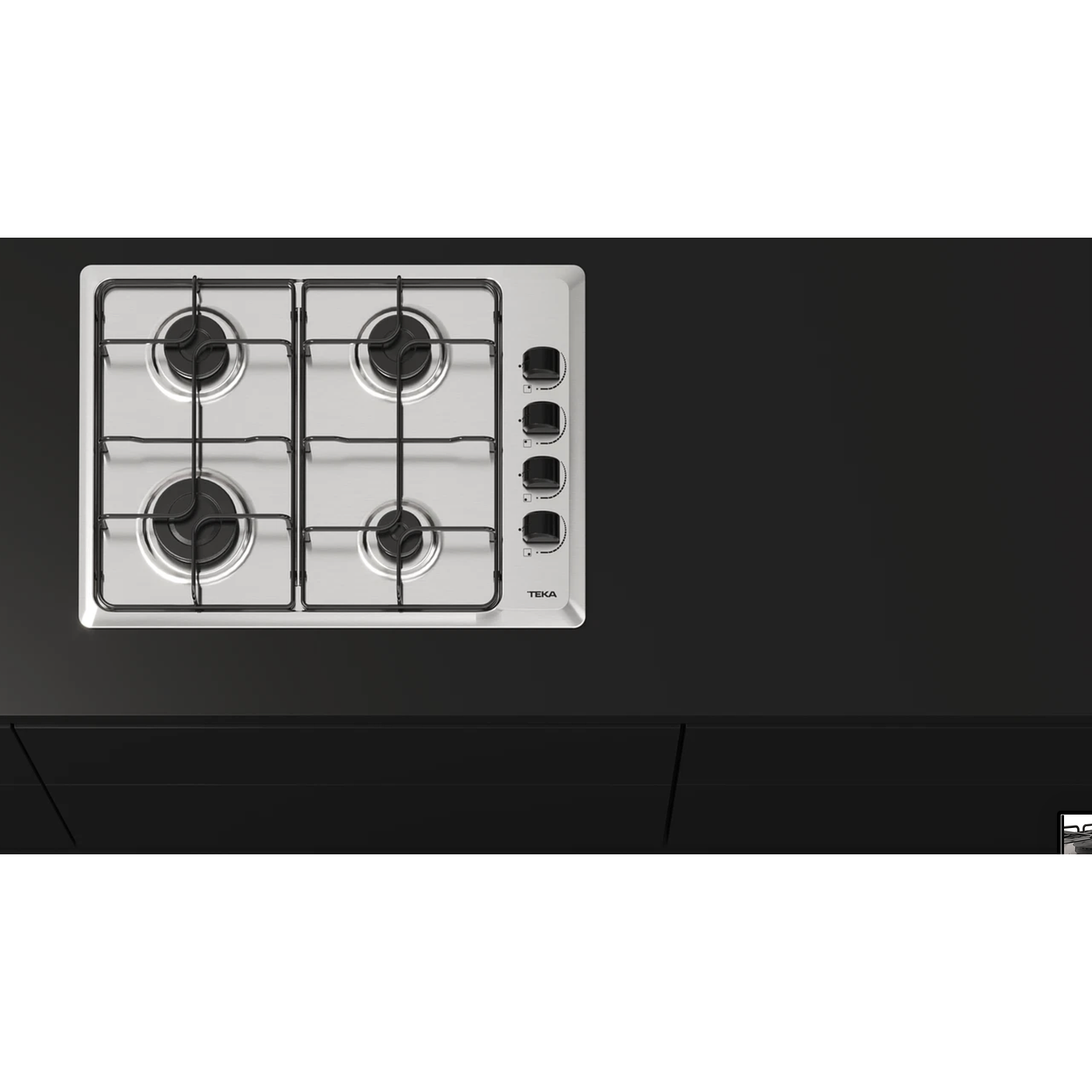 HLX 540 KL Placa de cocción a gas butano con 4 fuegos Acero inoxidable TEKA 5