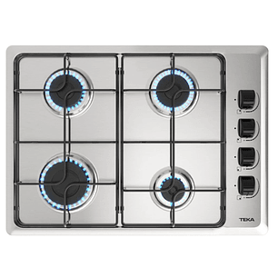 HLX 540 KL Placa de cocción a gas butano con 4 fuegos Acero inoxidable TEKA