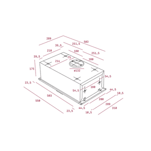 GFH 55 Campana de Integración 55 cm Acero inoxidable TEKA