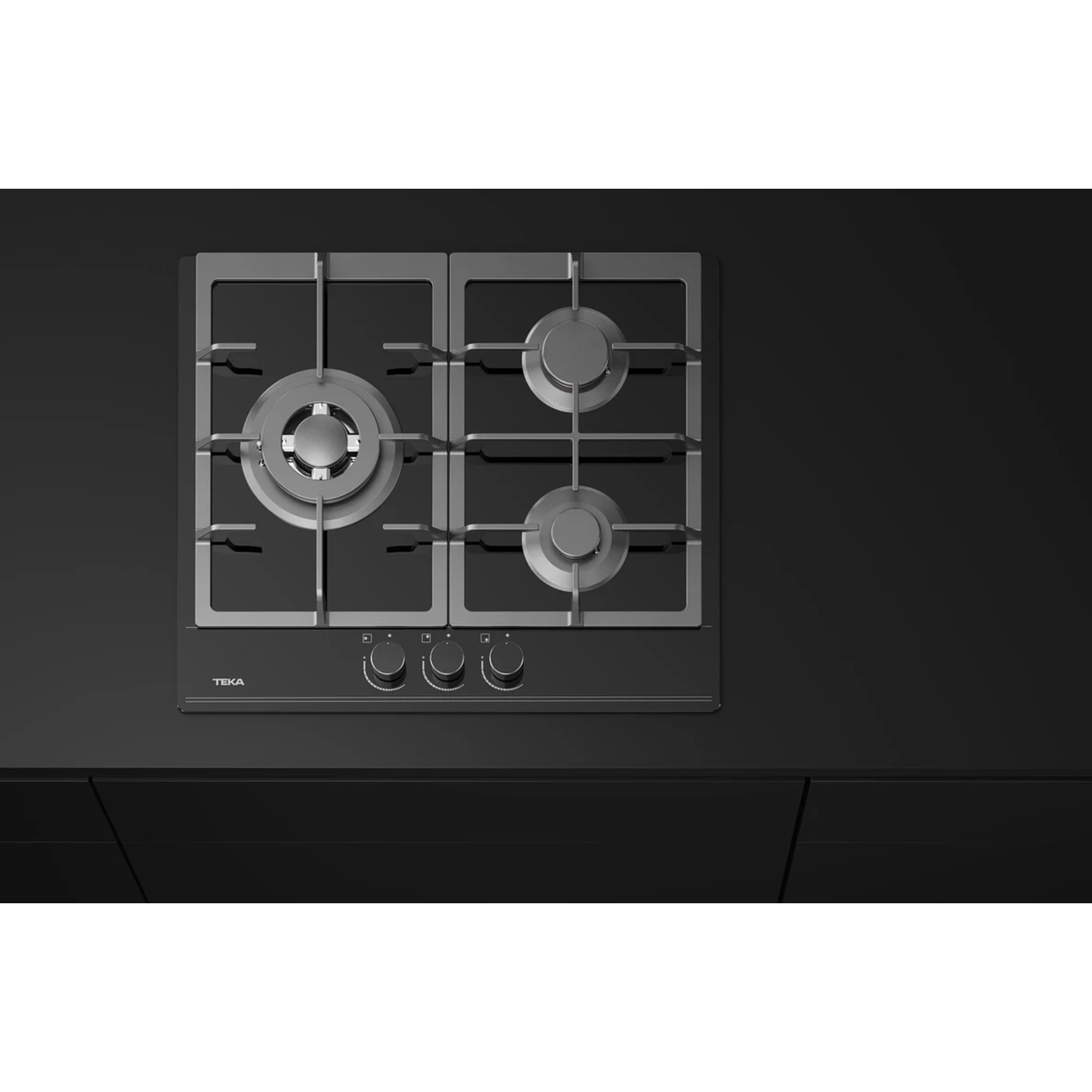 GBC 63110 Placa de gas natural 3 quemadores CristalGas TEKA 5