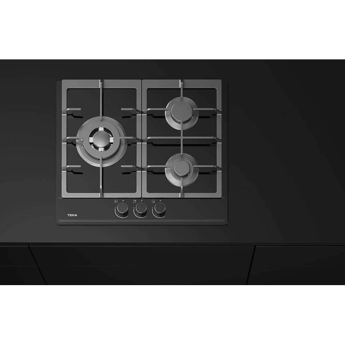 GBC 63110 Placa de gas natural 3 quemadores CristalGas TEKA 5