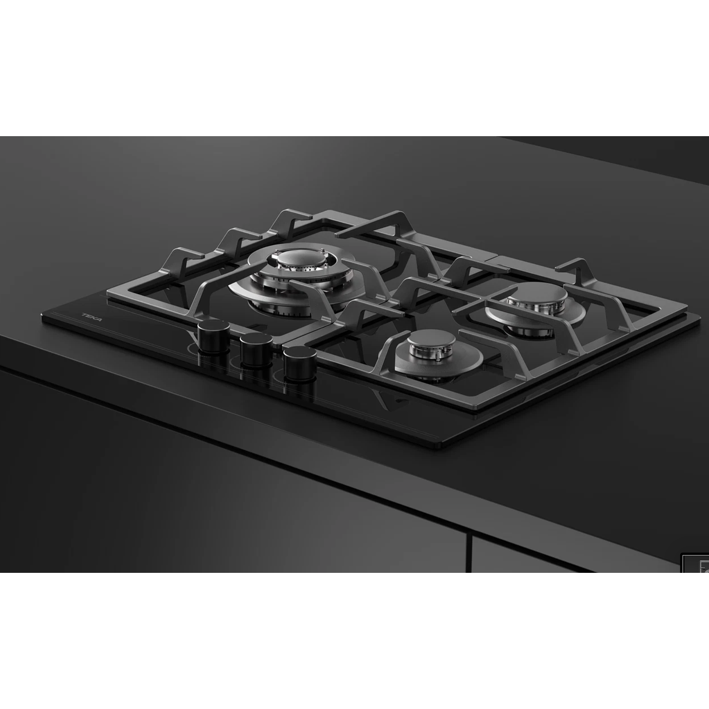 GBC 63110 Placa de gas natural 3 quemadores CristalGas TEKA 10