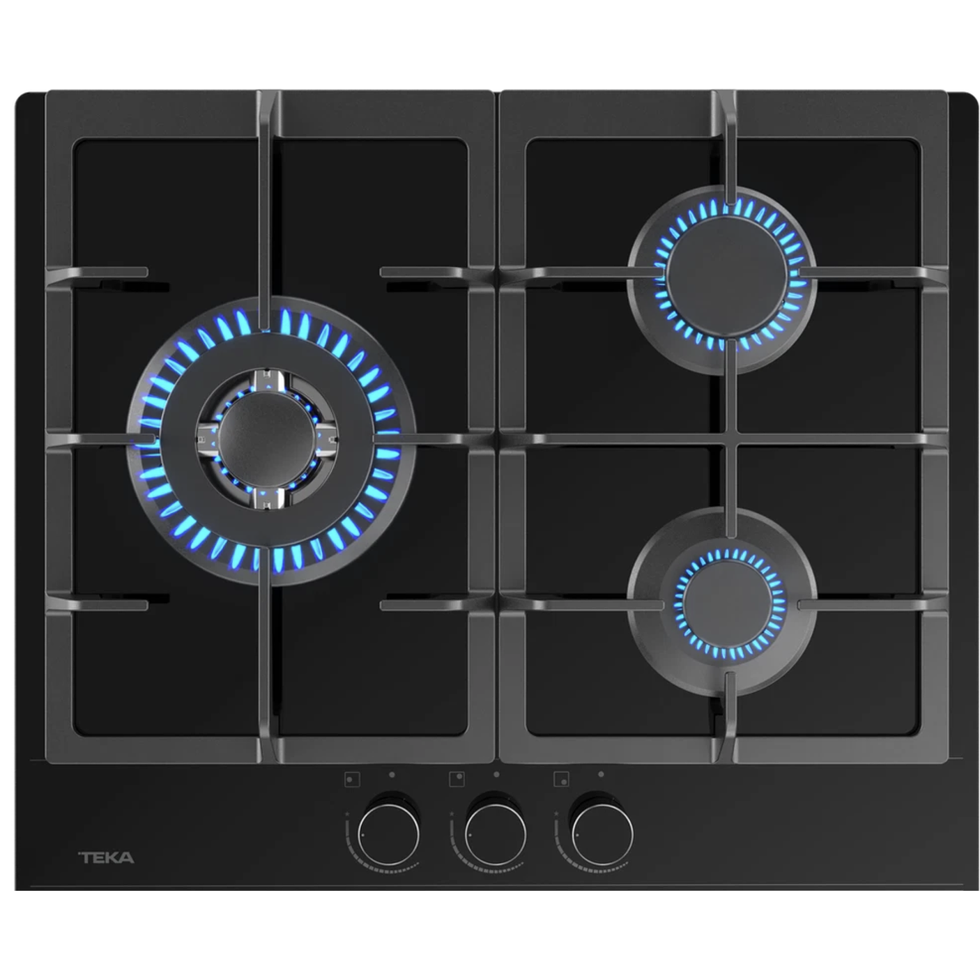 GBC 63110 Placa de gas natural 3 quemadores CristalGas TEKA 1