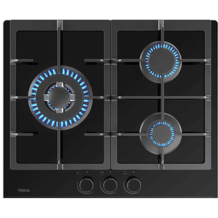 GBC 63110 Placa de gas butano 3 quemadores Negro TEKA