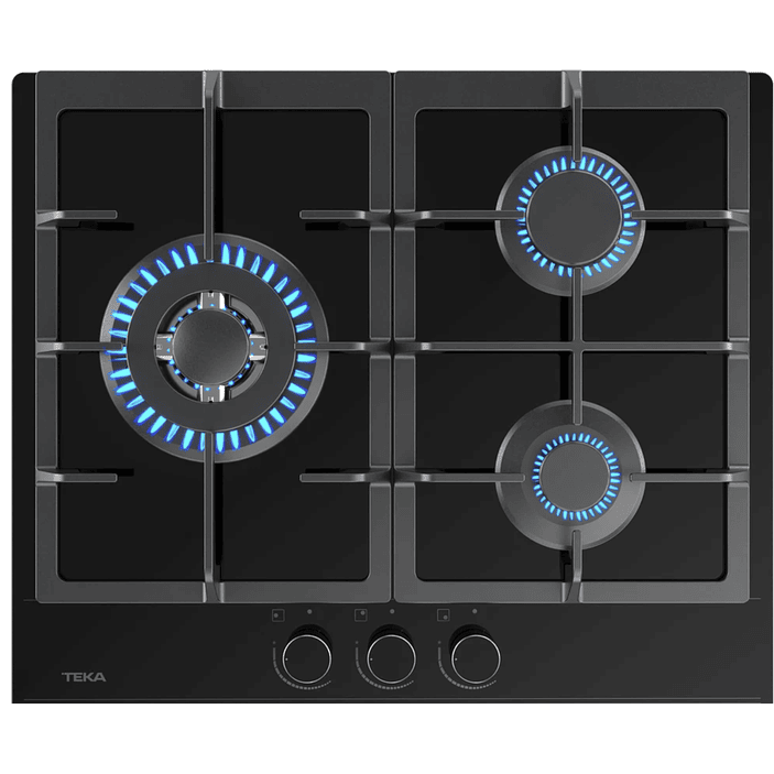 GBC 63110 Placa de gas butano 3 quemadores Negro TEKA 1