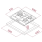GBC 63110 Placa de gas butano 3 quemadores Negro TEKA - Miniatura 8