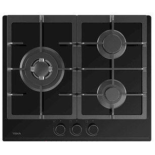 GBC 63110 Placa de gas butano 3 quemadores Negro TEKA