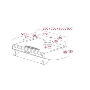 C 6420 Campana clásica integrada 60 cm Blanco TEKA