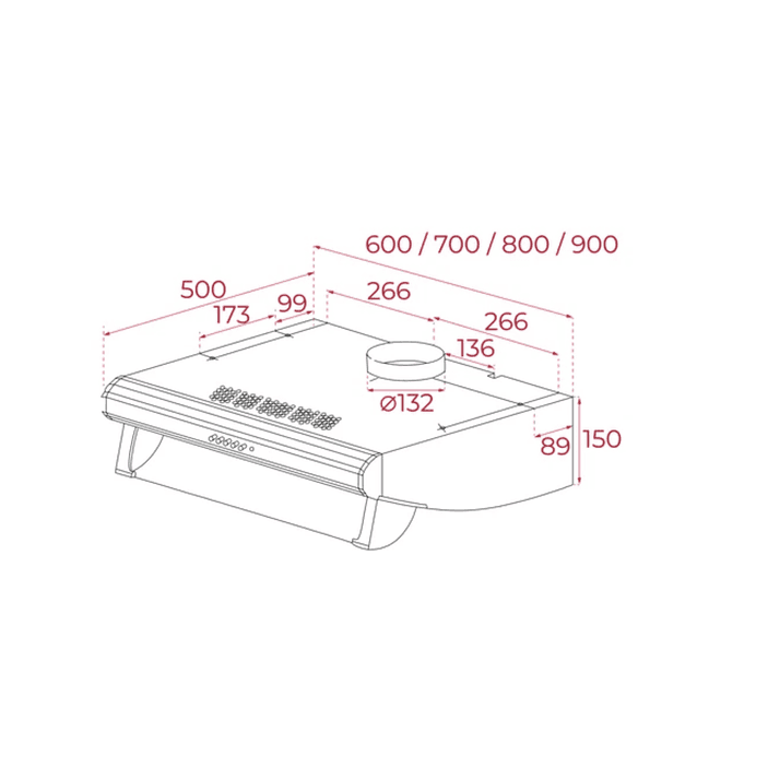 C 6420 Campana clásica integrada 60 cm Blanco TEKA 2