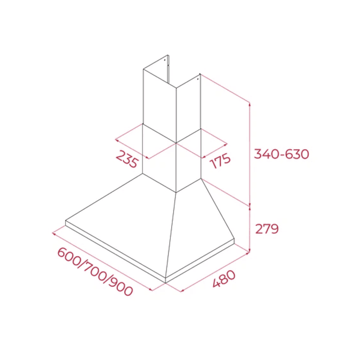 DBB 70 Campana Piramidal de pared 70 cm TEKA 4