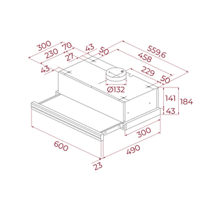 CNL 6400.2 WH Campana extensible 60 cm TEKA