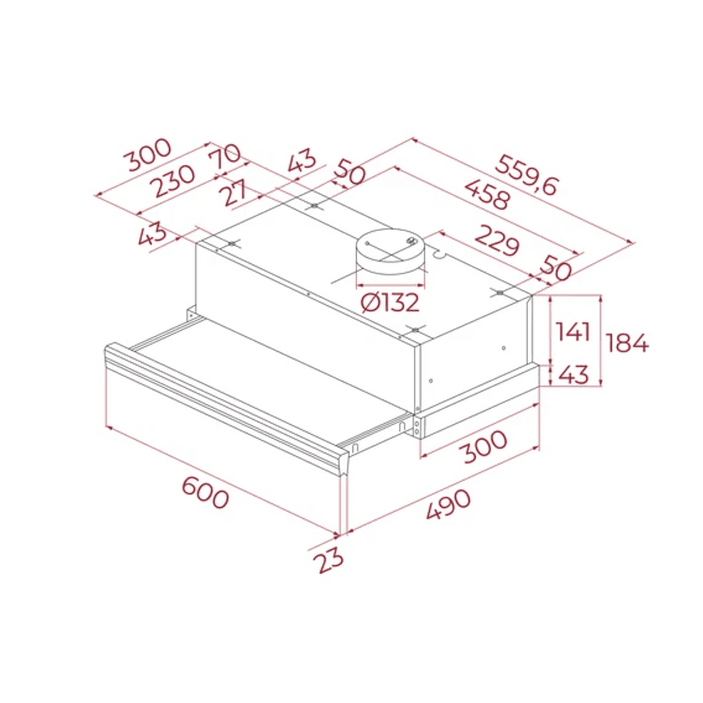 CNL 6400.2 WH Campana extensible 60 cm TEKA 2